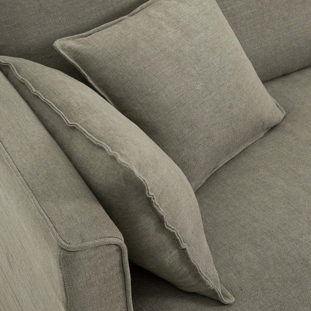 Canapé convertible, 3 ou 4 places, en lin épais stonewashed, Camille ecorce, AM.PM