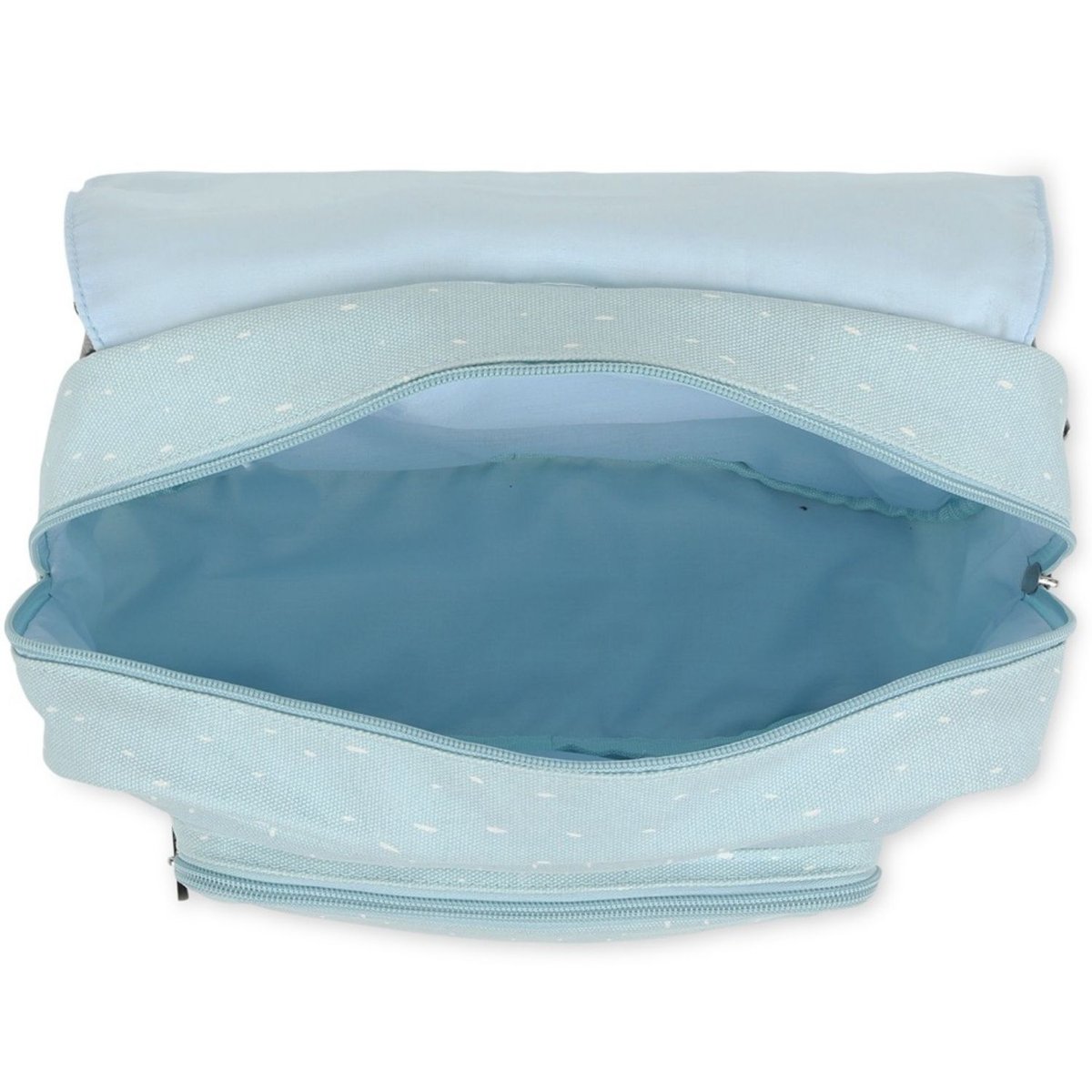 Cartable A4 maternelle bleu, beige, noir, TRIXIE