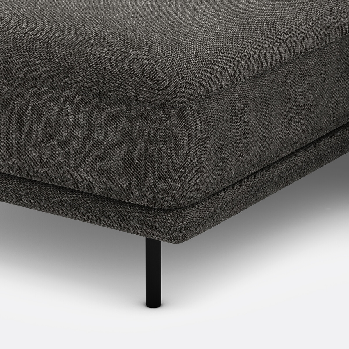 Canapé d'angle gauche, 3 places, en tissu texturé, VICTOR gris anthracite, LA REDOUTE INTERIEURS
