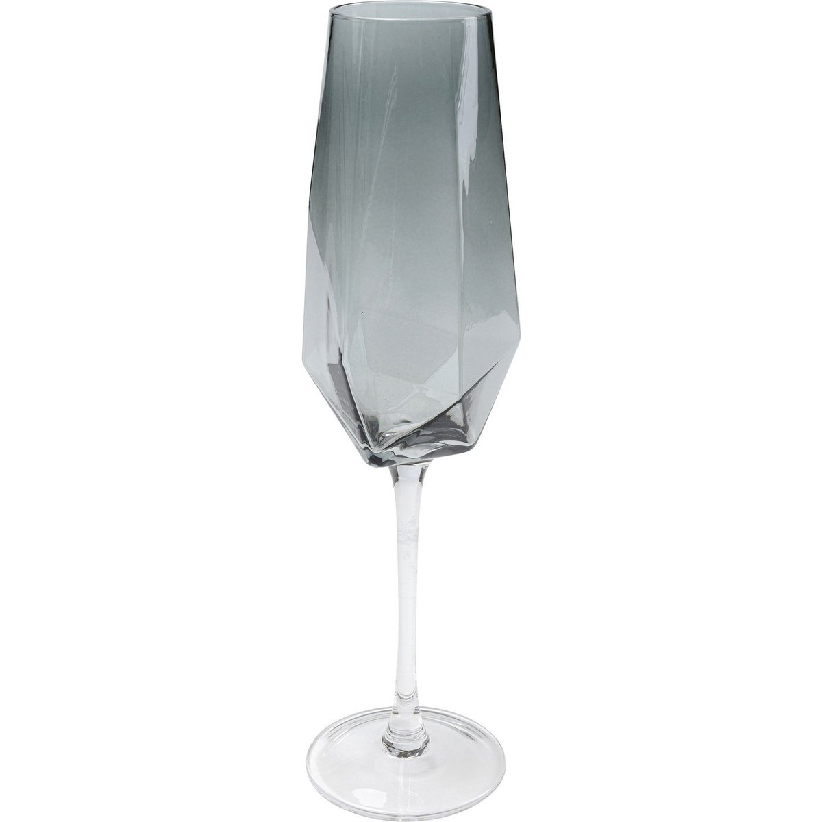 Lot de 4 flûtes à champagne, DIAMOND fumé, KARE DESIGN
