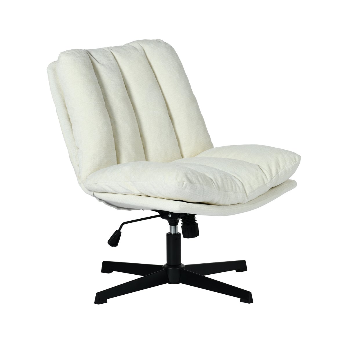 Fauteuil relax réglable et rotatif en tissu chenille, CONFOD beige, MEUBLES COSY