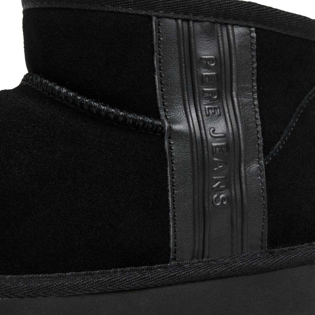 Bottines En Daim À Imprimé Animal noir, PEPE JEANS