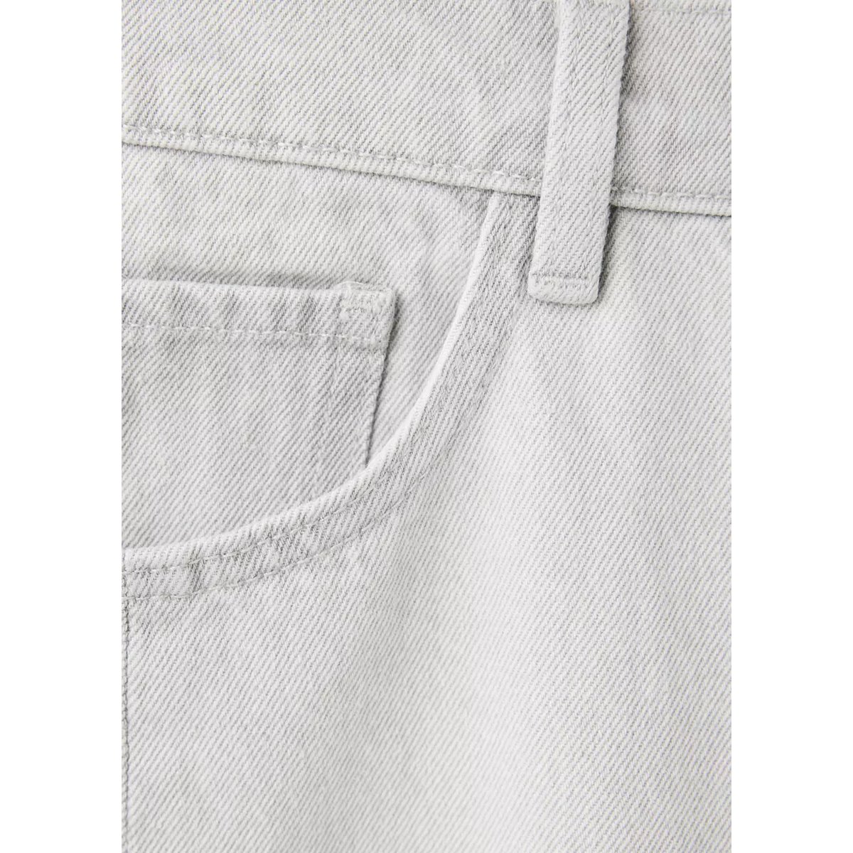 Jean balloon coutures gris denim, MANGO