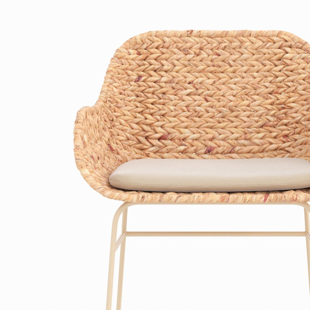 Lot de 2 chaises pour îlot central 66 cm en matière naturelle - FARO beige, MAISON PAVANE