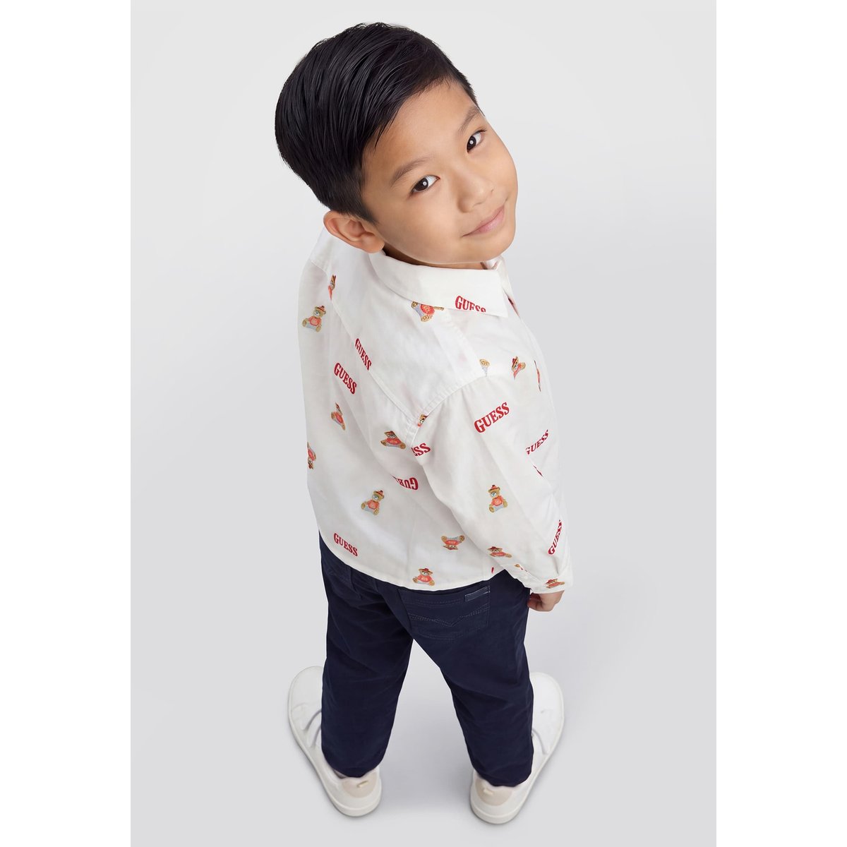 Chemise Oxford Ajustable blanc multi, GUESS KIDS