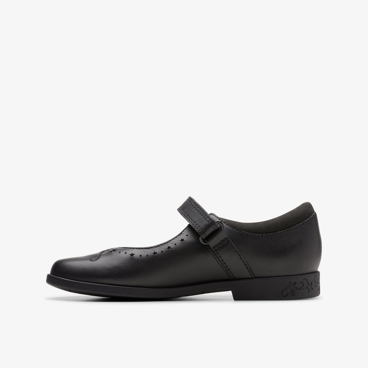 Ballerines Cuir Coupe Large LOCK MAGIC K noir, CLARKS