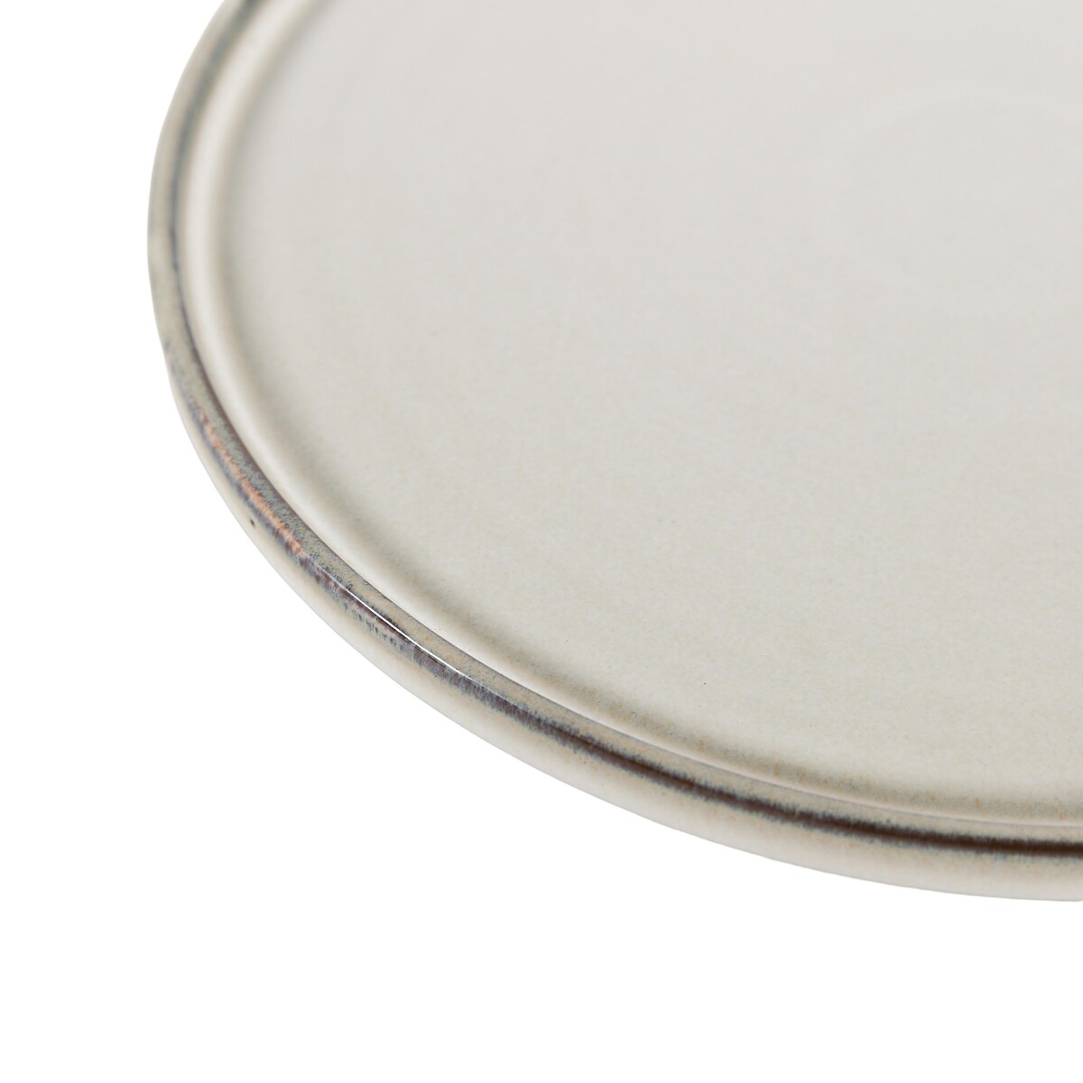 Set of 4 Reactive Glaze Side Plates in Pale Grey grey, ÉDITÉ