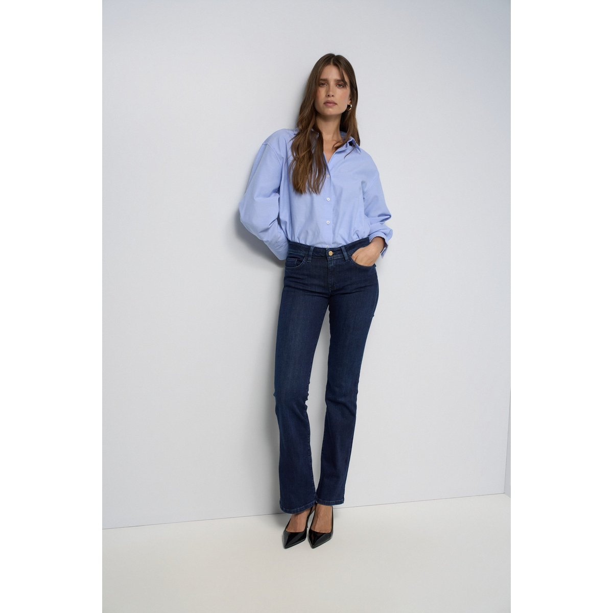 JEAN WONDER PUSH UP BOOTCUT bleu denim, SALSA JEANS