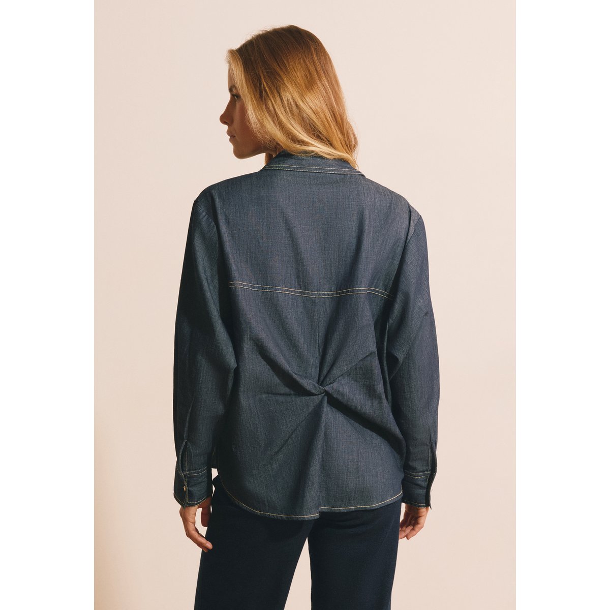 Chemise à manches longues en jean CLEMENCE jean denim, ETAM