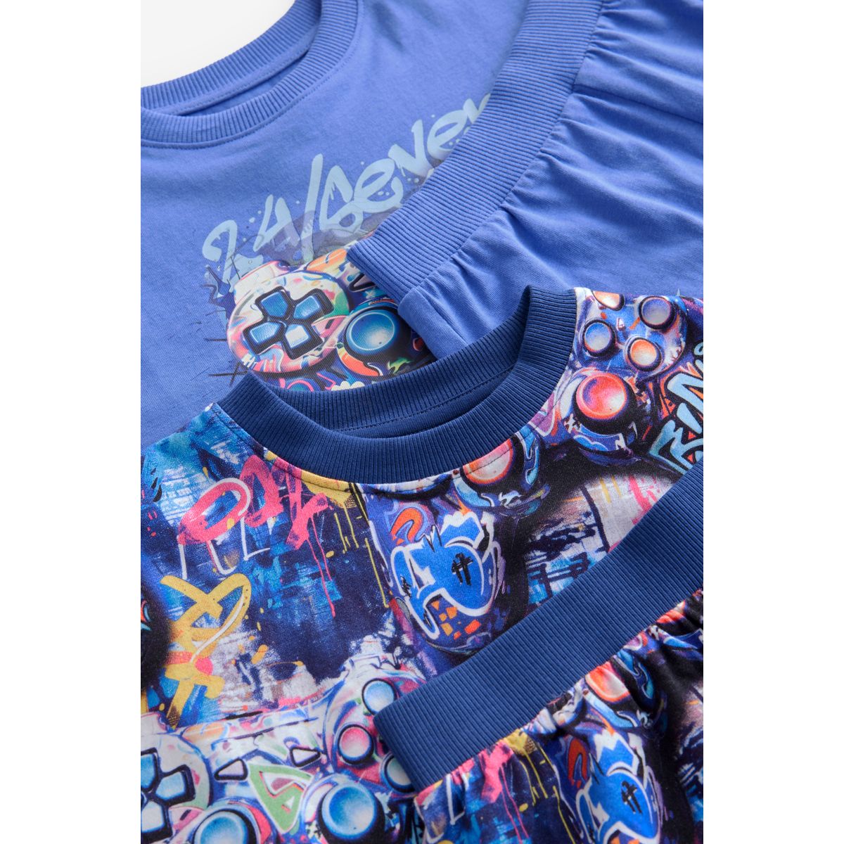 Pyjamas short décontracté, lot de 2 graffiti multi-lumineux pour joueurs, NEXT