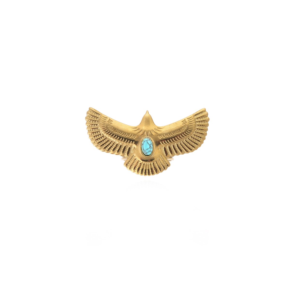 Bague réglable aigle HOLYA turquoise, HIPANEMA