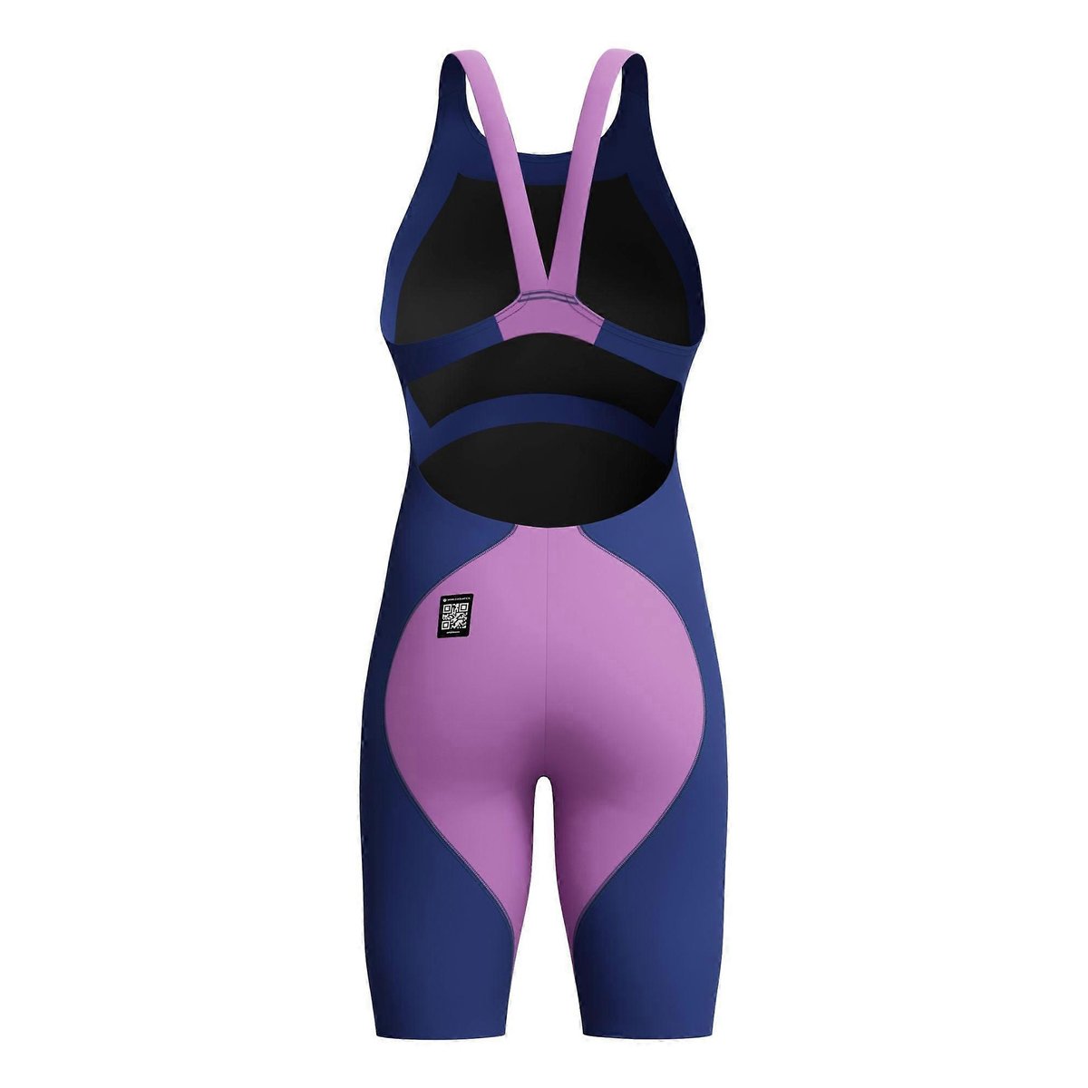 Maillot de bain 1 pièce long motif/style blocs de couleurs LZR IGNITE bleu marine, SPEEDO
