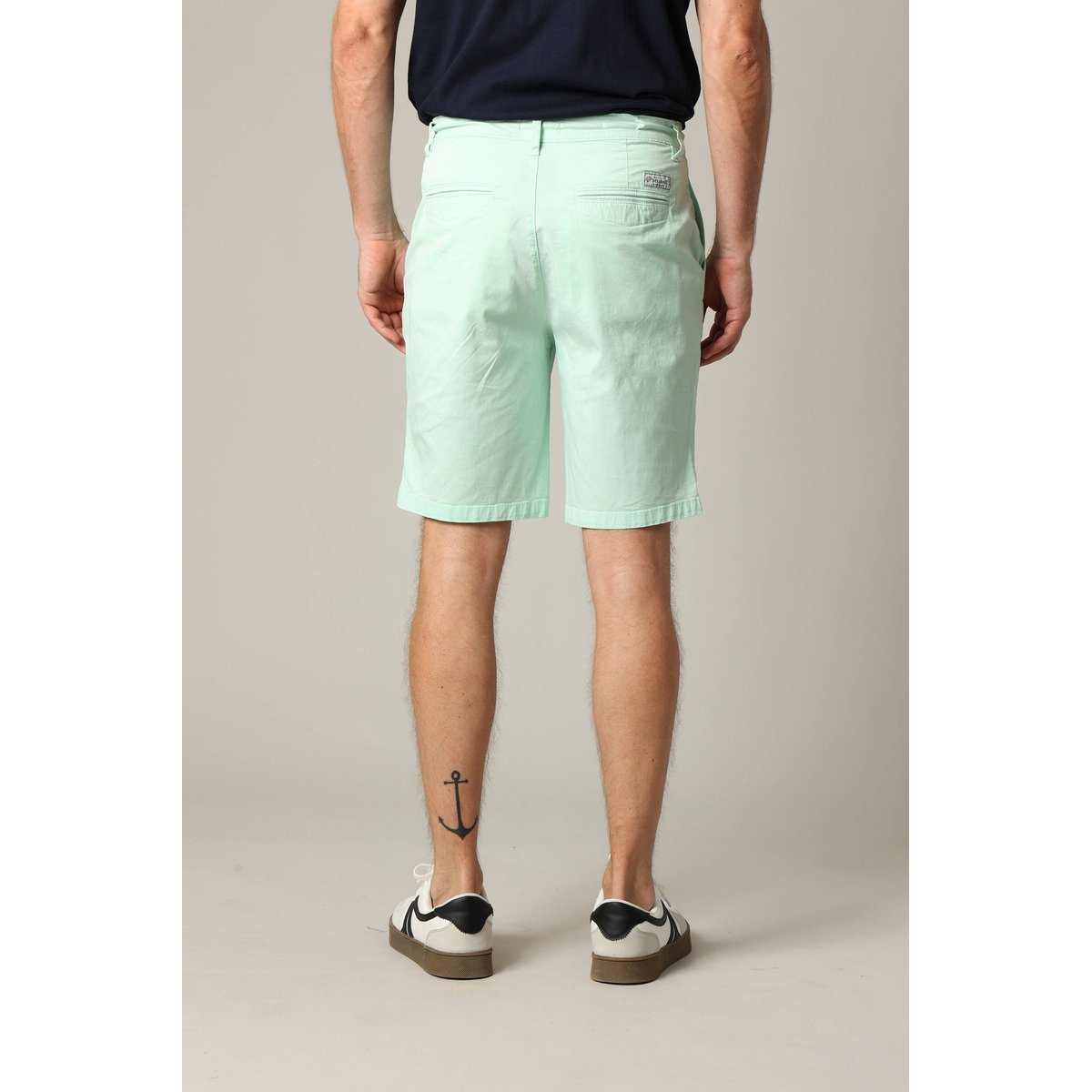 Short en coton avec braguette à fermeture à glissière MATHY aqua, DEELUXE
