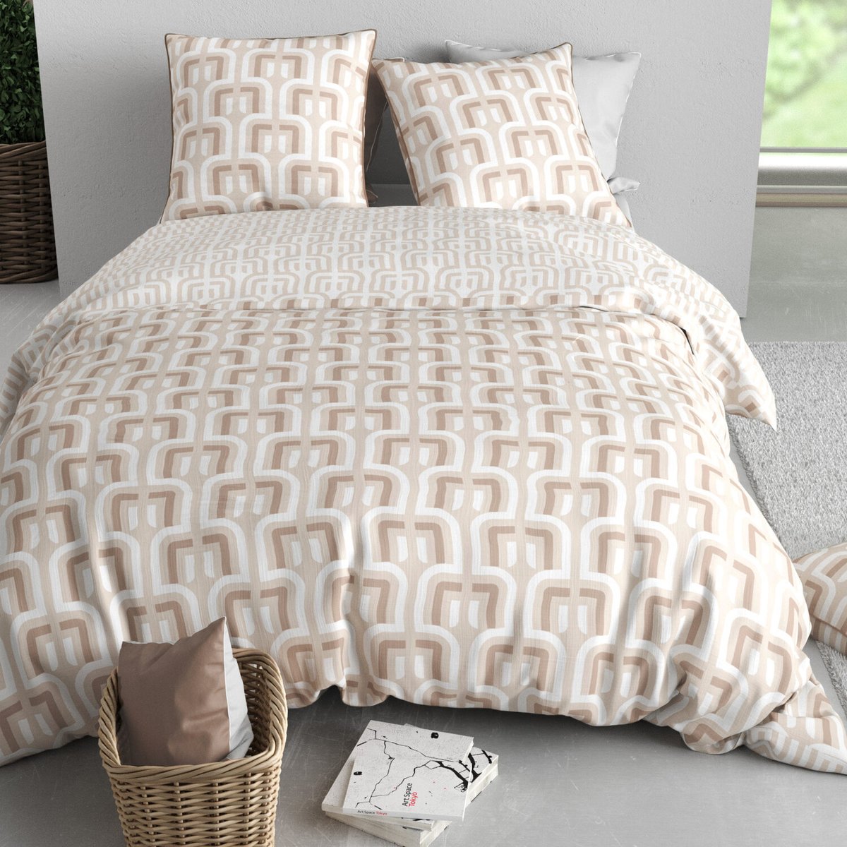 Parure housse de couette en microfibre imprimée, Tara imprime, C DESIGN HOME TEXTILE
