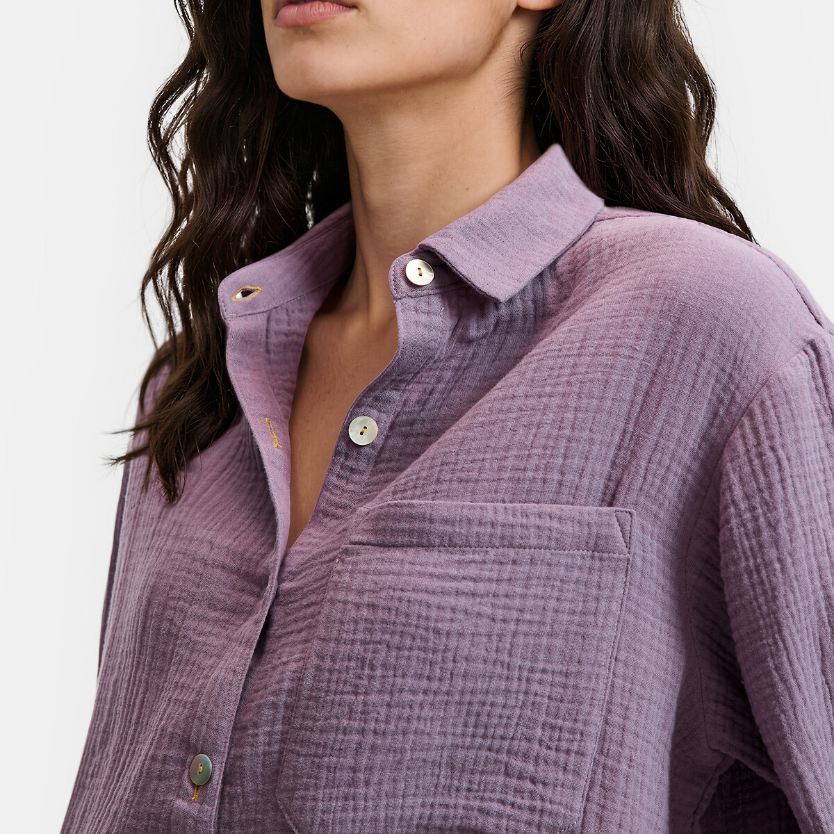 Pijama de gasa de algodón, Signature MARGOT higo, LA REDOUTE COLLECTIONS