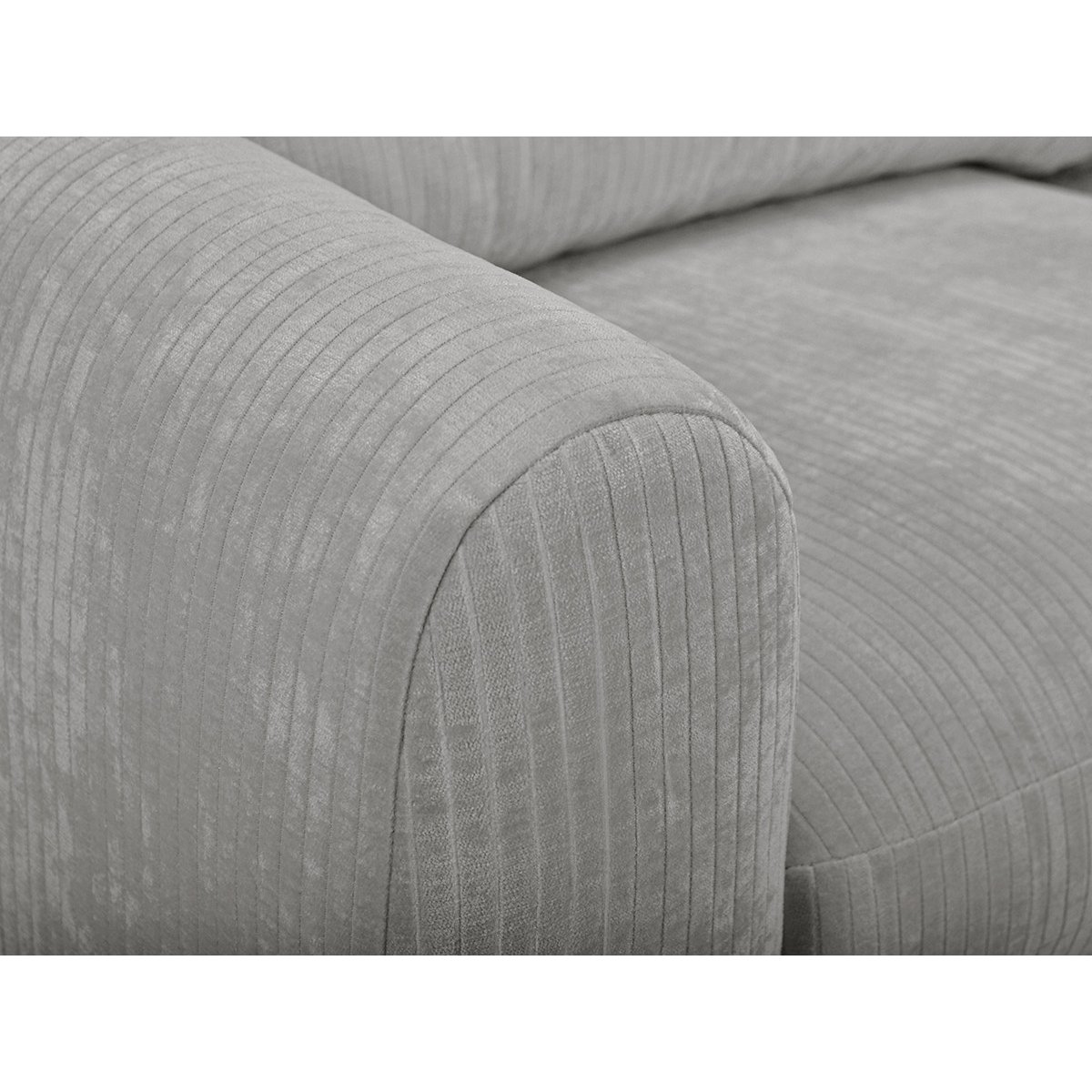 Canapé lit 3 places en velours côtelé couchage 160x190 cm, ARCHI gris, BOBOCHIC