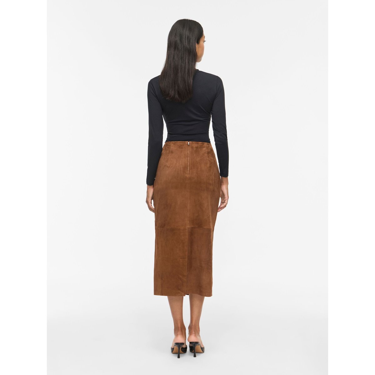 Jupe Mi-Longue marron - toffee1, VILA