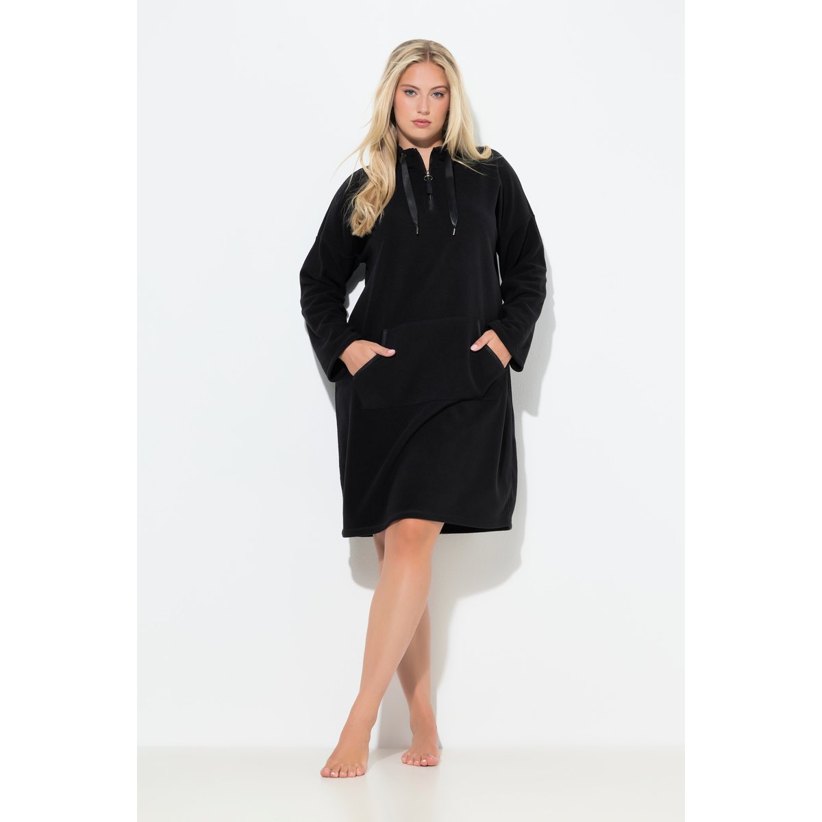 Robe d'intérieur en polaire noir, ULLA POPKEN