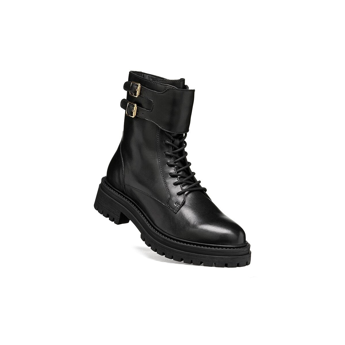 Botas de piel con cordones IRIDEA negro, GEOX