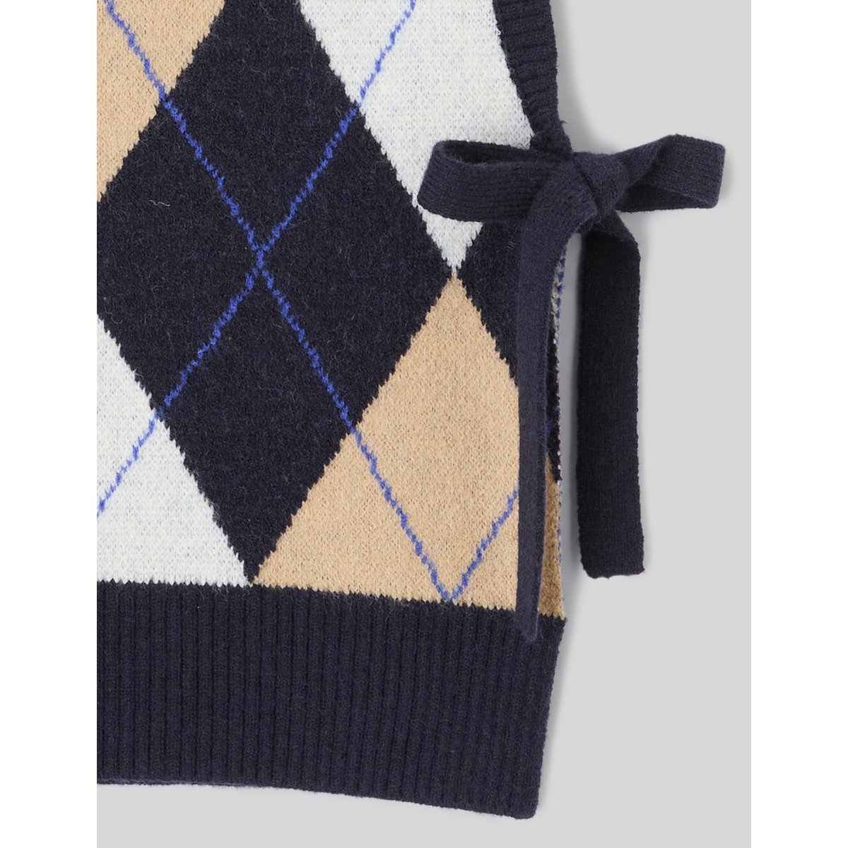 Pull sans manches jacquard multicolore, BZB