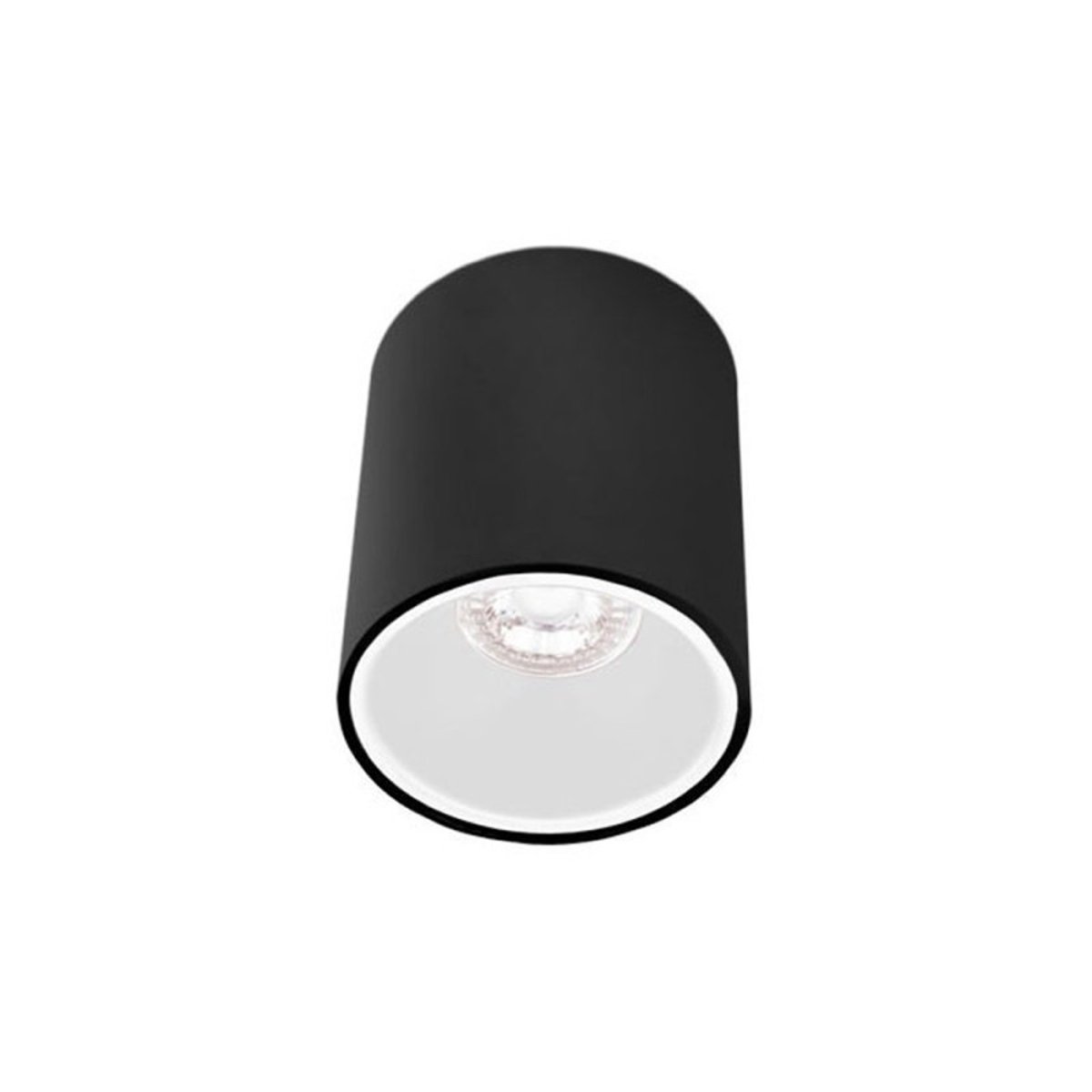 Spot Essentiel Cylindre Noir Intérieur Blanc noir, MILLUMINE