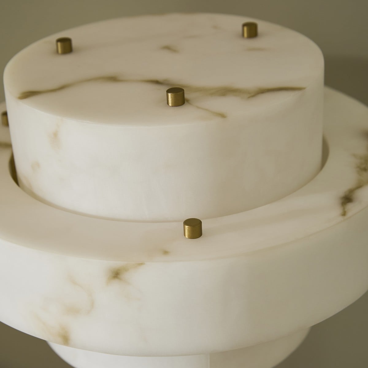 Lampe à poser aspect albâtre SARA beige, SIGNATURE