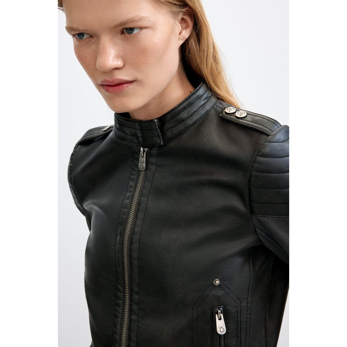 Blouson effet cuir noir, DESIGUAL