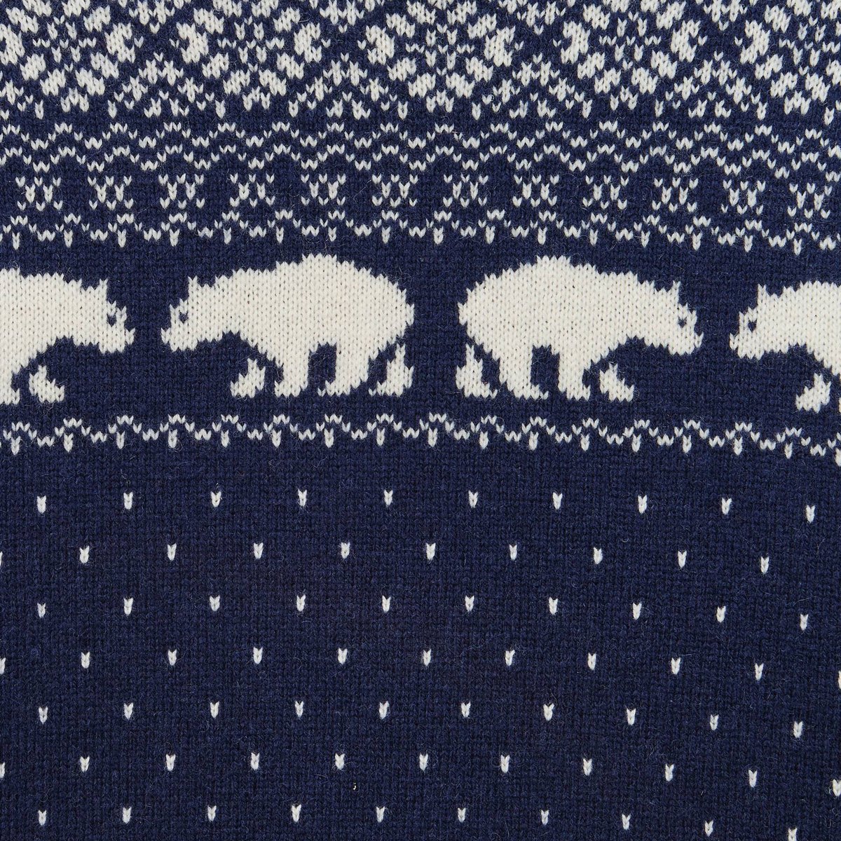 Pull col rond jacquard contenant de la laine ombre bleue, MONOPRIX