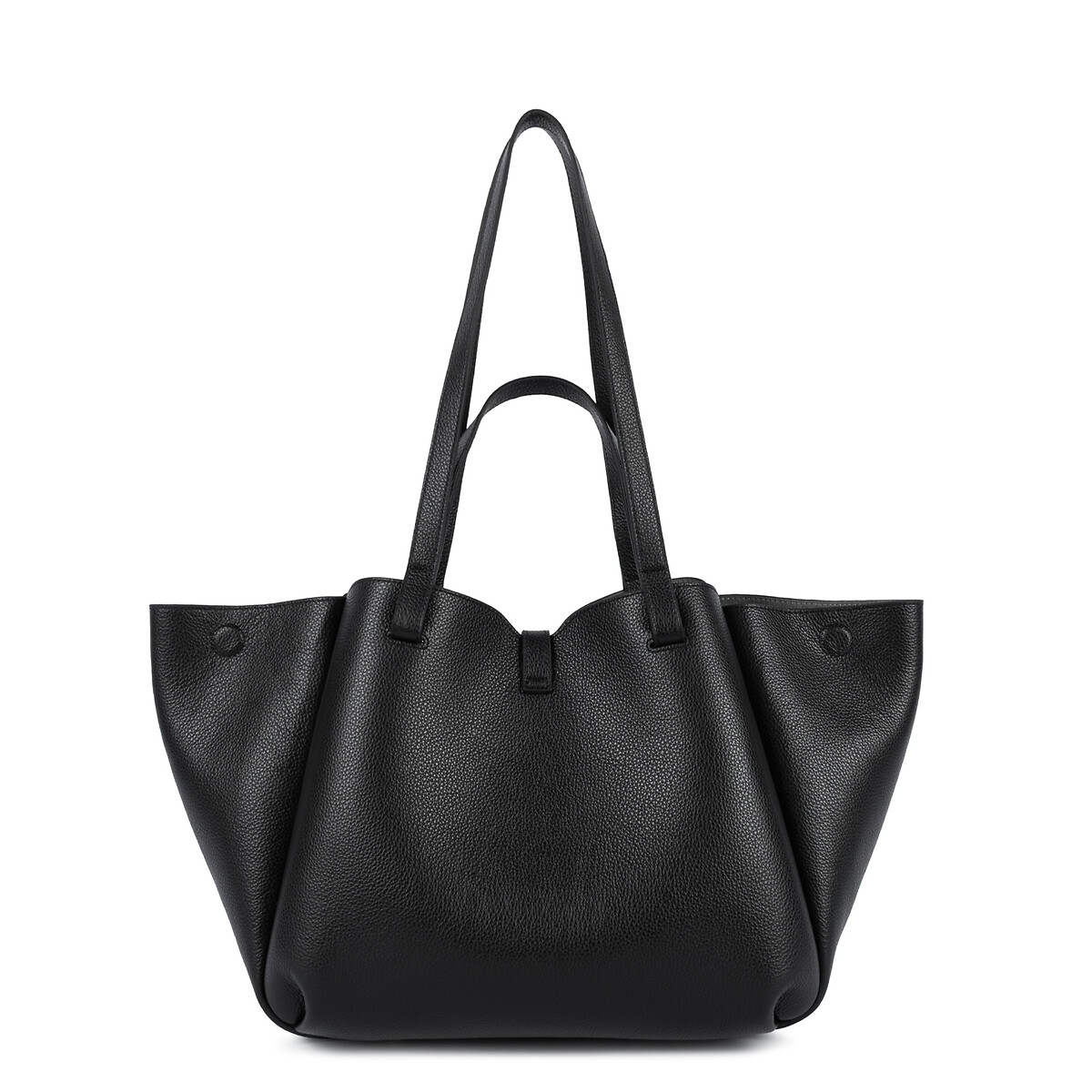 Milano Horizon Leather Large Tote Bag black, LANCASTER