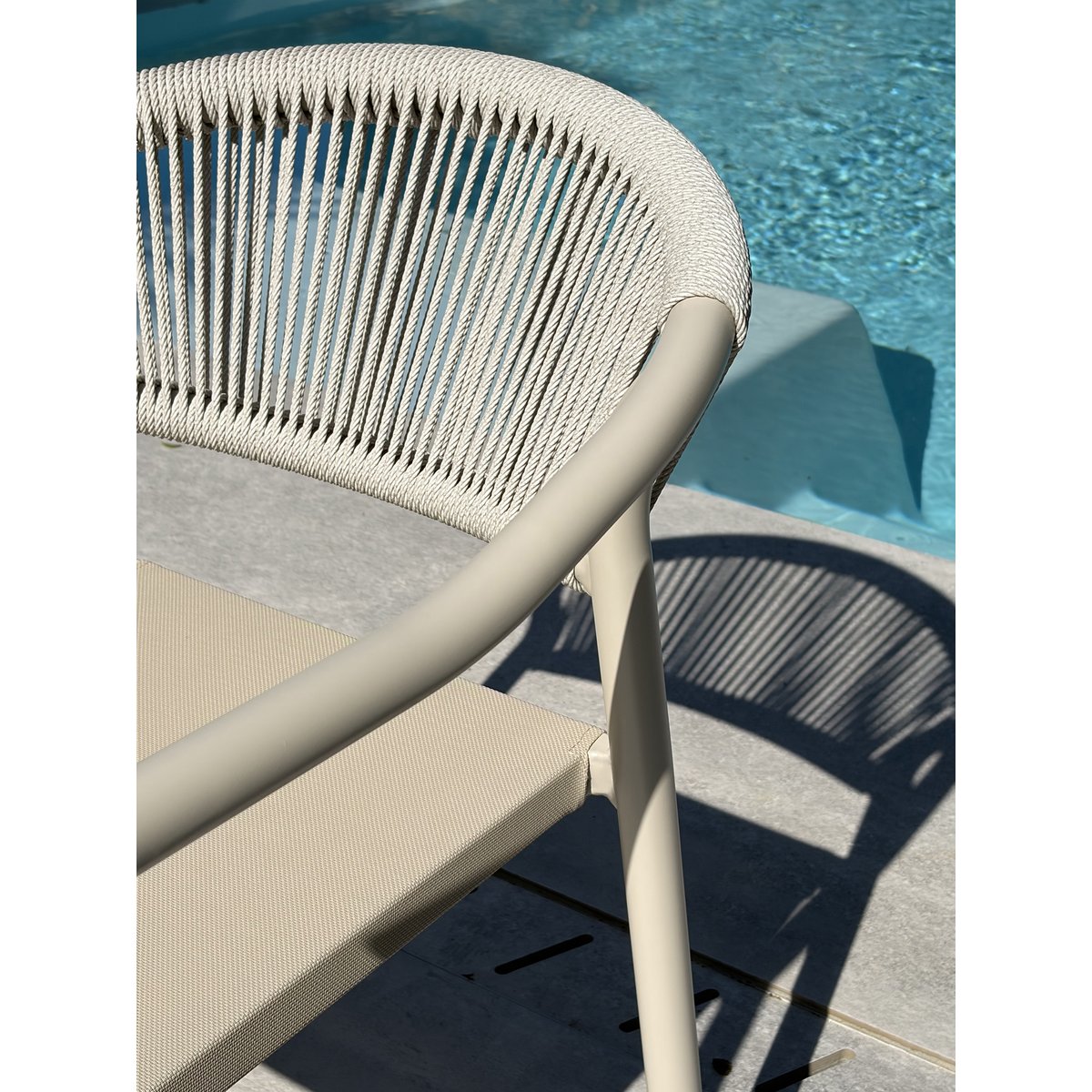 Lot de 2 fauteuils de jardin SUMBA grège, DCB GARDEN