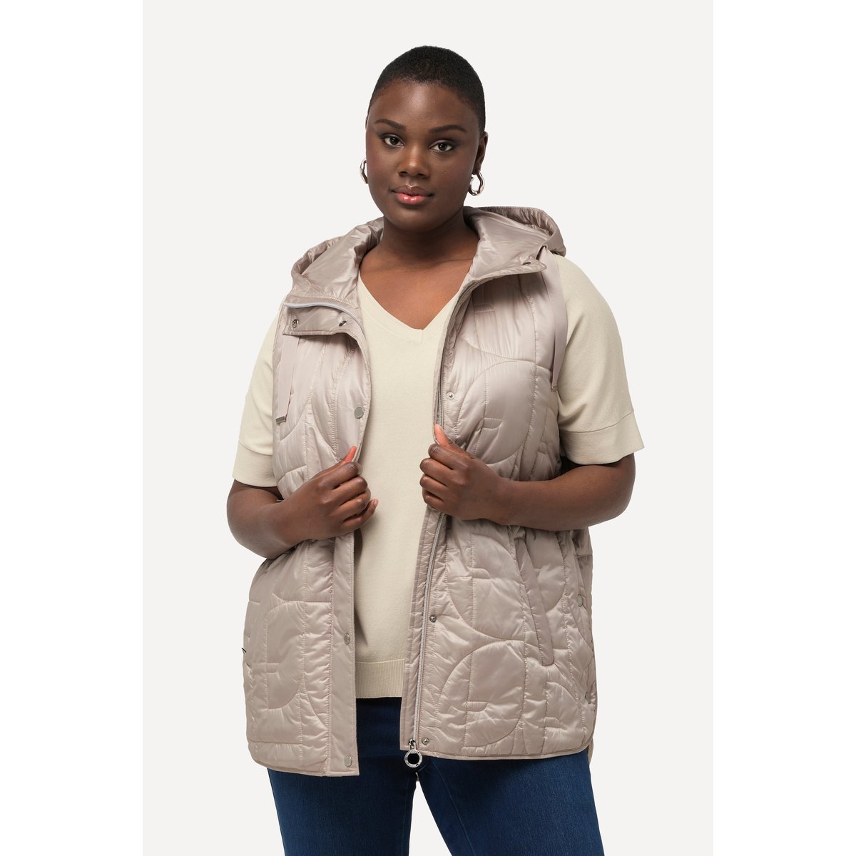 Gilet matelassé à capuche avec mastic, ULLA POPKEN