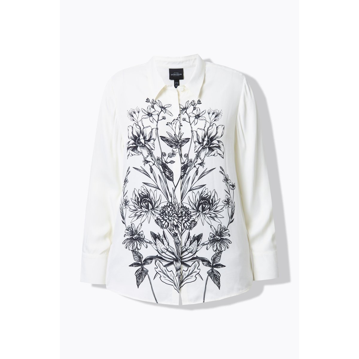 Chemisier en satin blanc neige, ULLA POPKEN