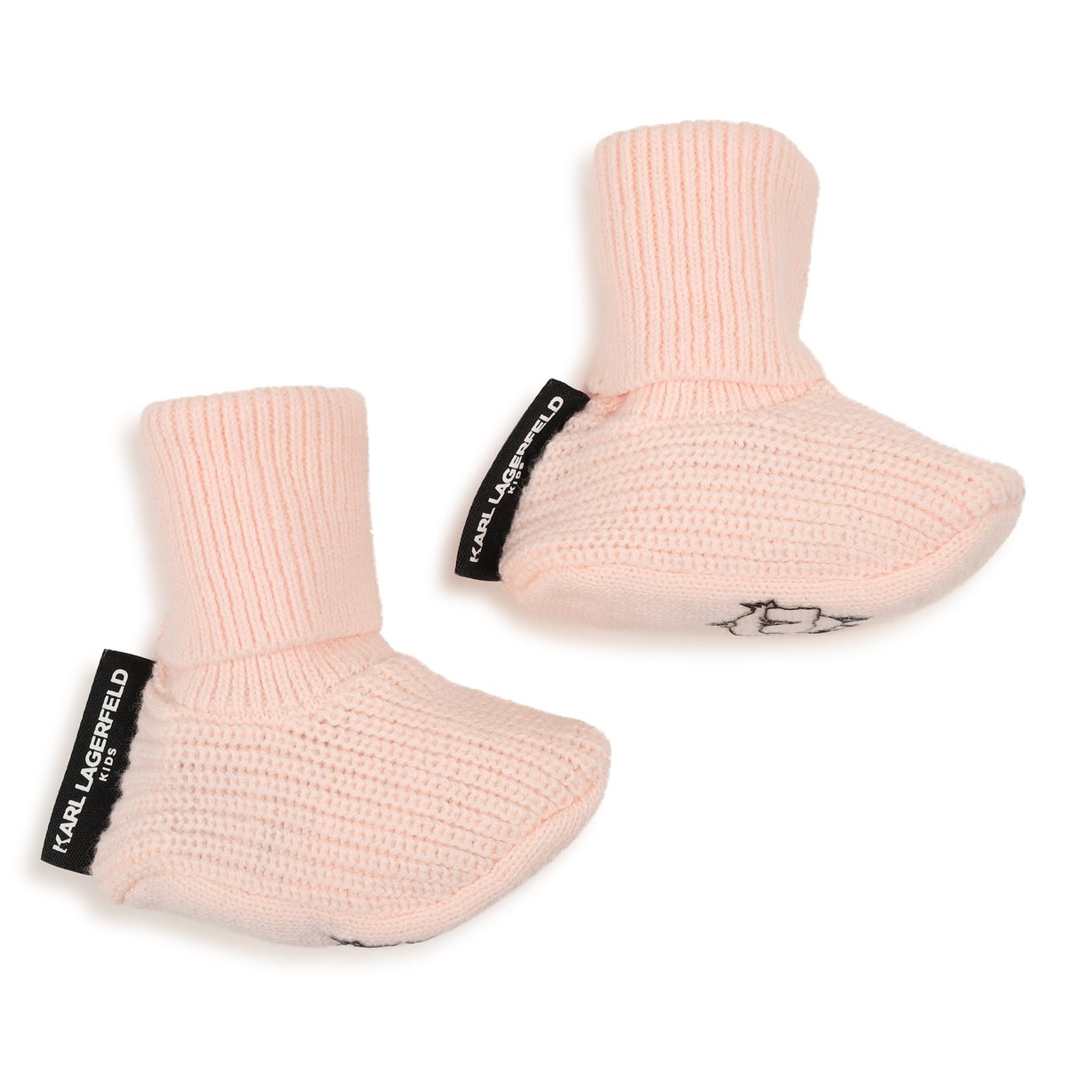 Ensemble bonnet et chaussons pale blush, KARL LAGERFELD KIDS