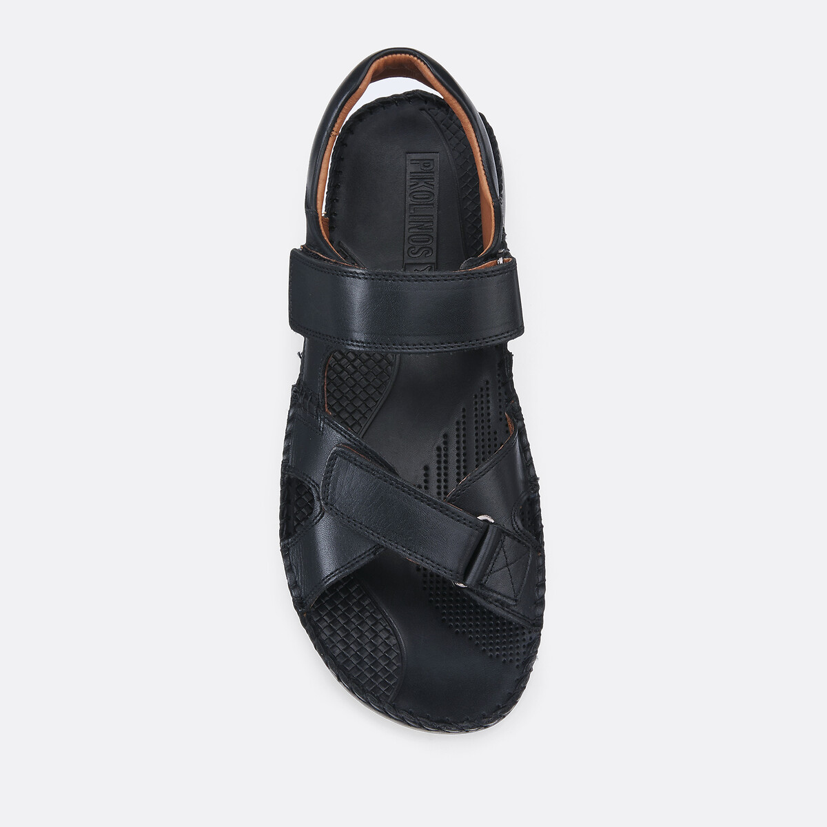 Sandalen in leer Tarifa zwart, PIKOLINOS