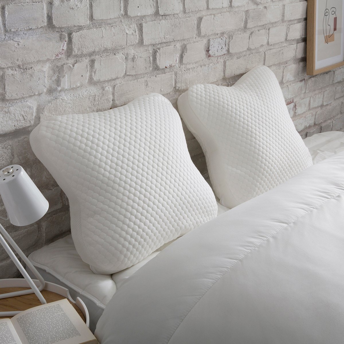 Oreiller Etoile Multipositions blanc, DUNLOPILLO