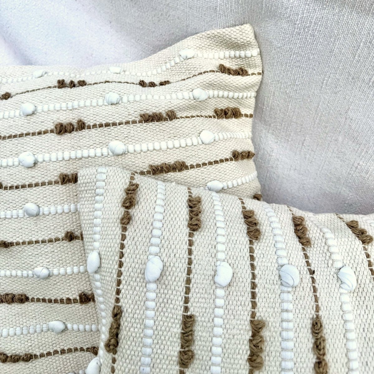 Housse de coussin Viiva beige, crème, ARCHIV