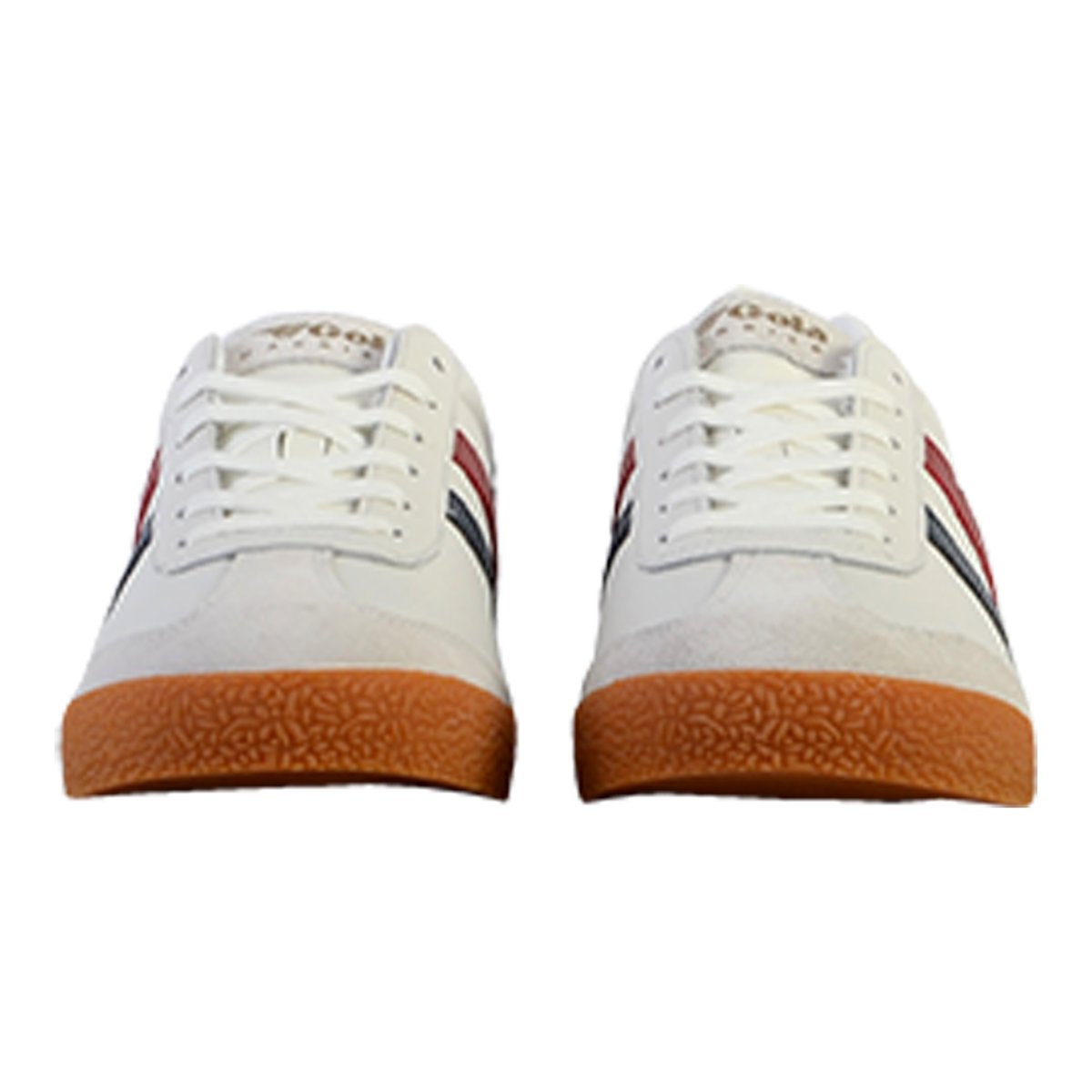 Baskets Harrier Leather blanc/marine/rouge, GOLA