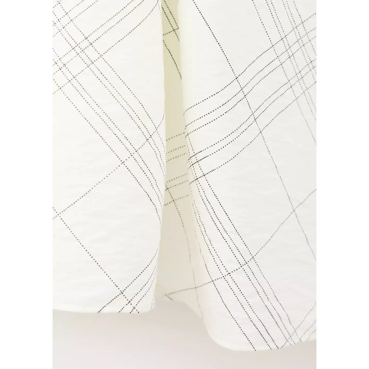Robe à col en V froncée blanc, MANGO