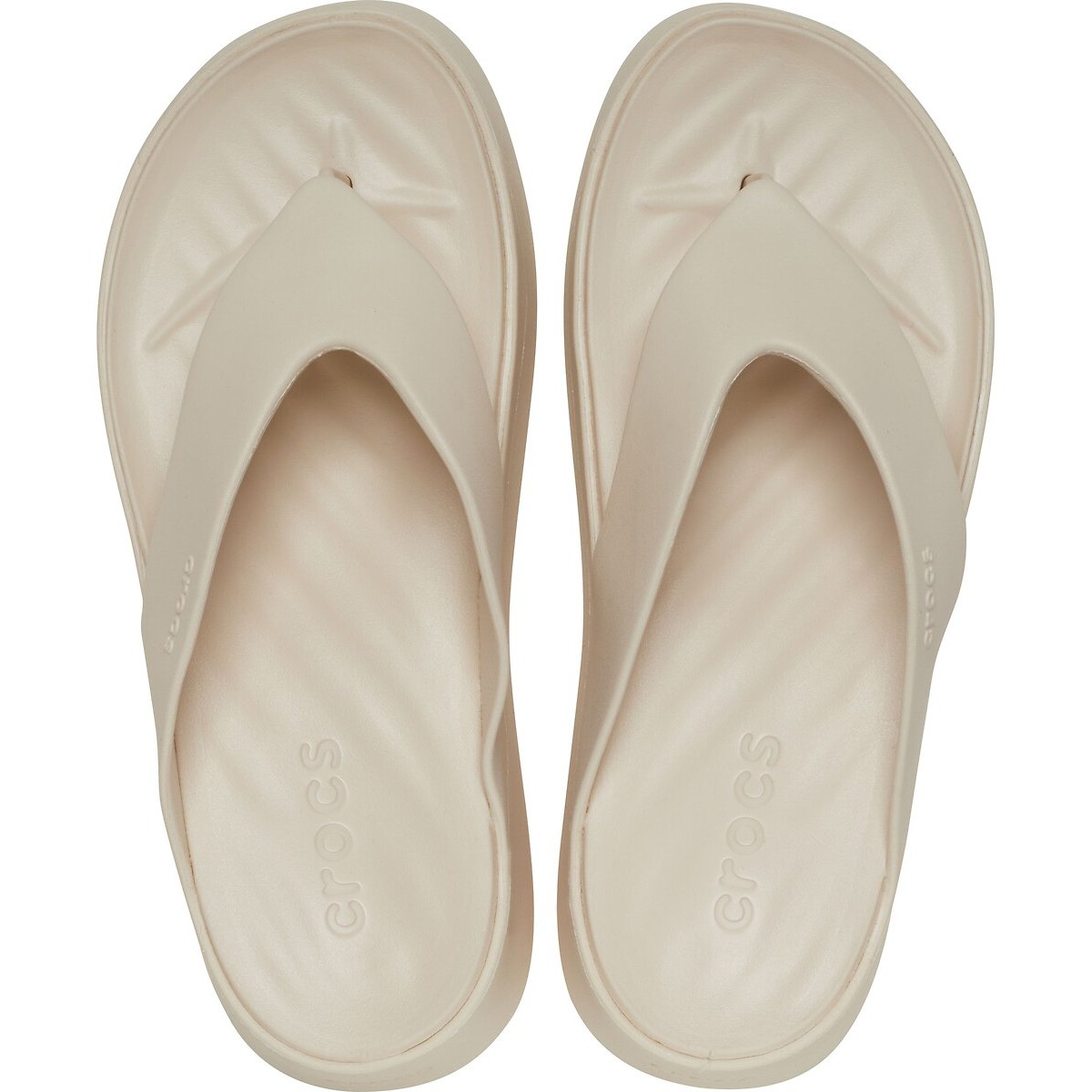 Chinelos com plataforma, getaway flip bege, CROCS