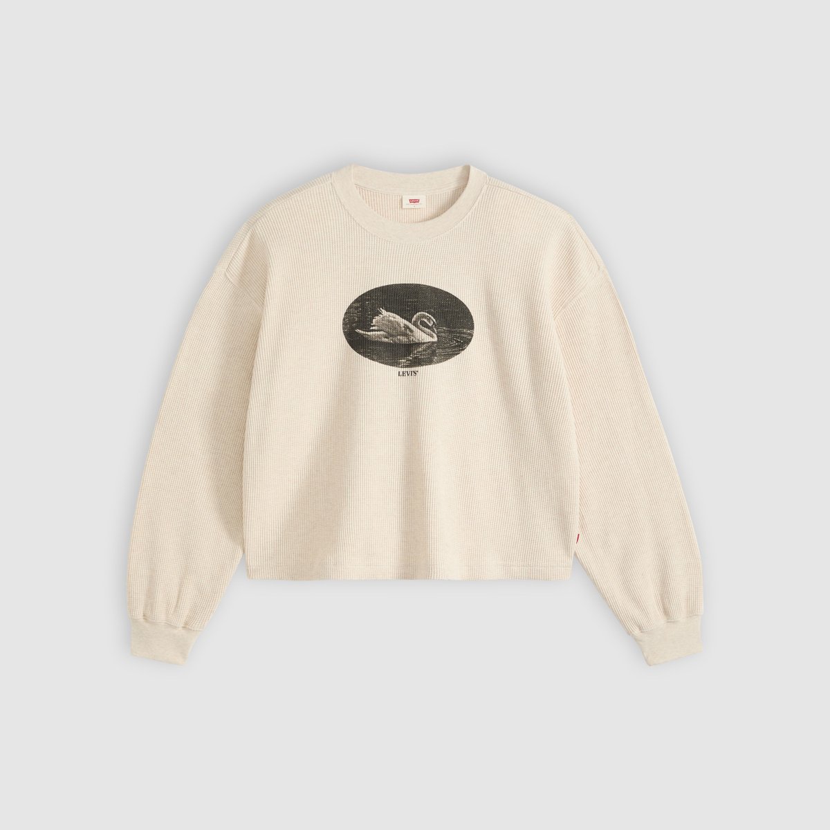 Crew Swan Relaxed Waffle beige - swan snapshot oatmeal heather gray, LEVI'S