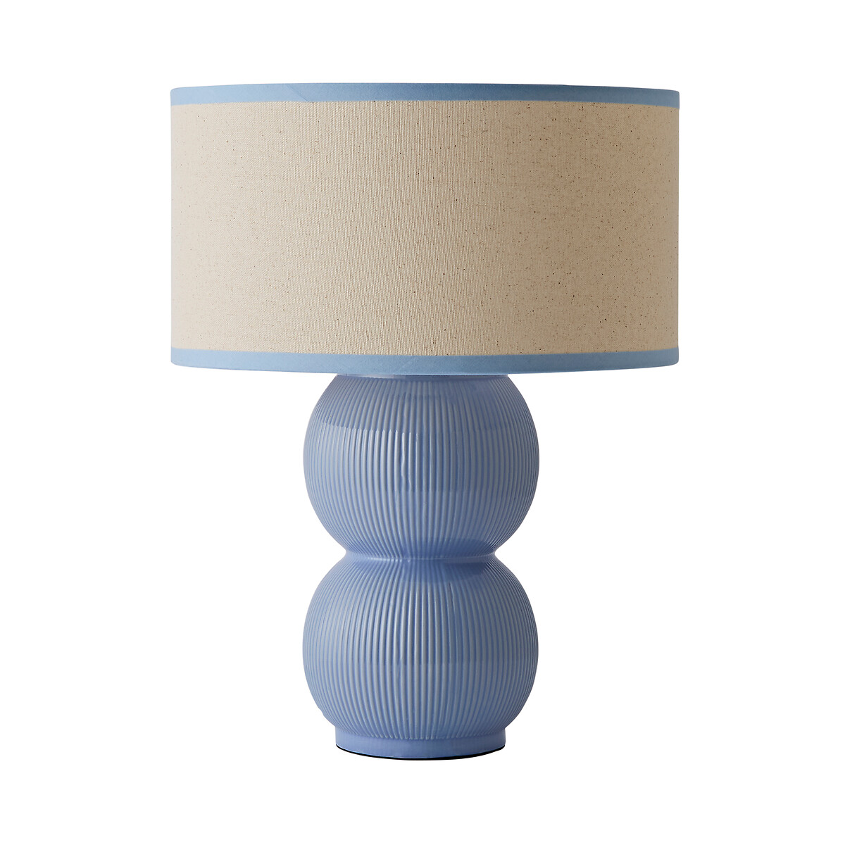Gabbie Stacked Ribbed Table Lamp blue, SO'HOME