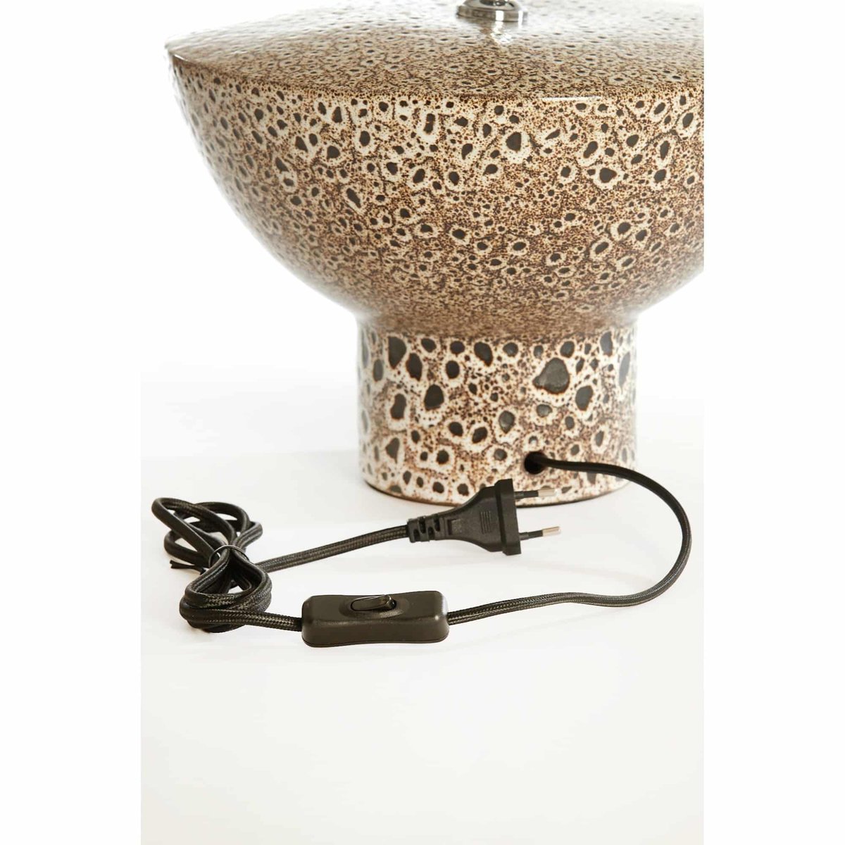 Base De La Lampe Céramique fine YASUR crème, LIGHT & LIVING