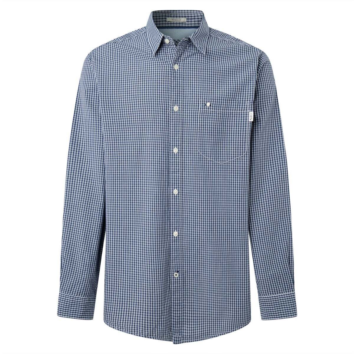 Chemise Coupe Regular À Carreaux En Popeline bleu dulwich, PEPE JEANS
