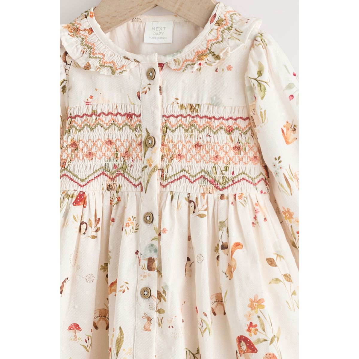 Robe bébé avec col imprimé floral crème/personnage, NEXT