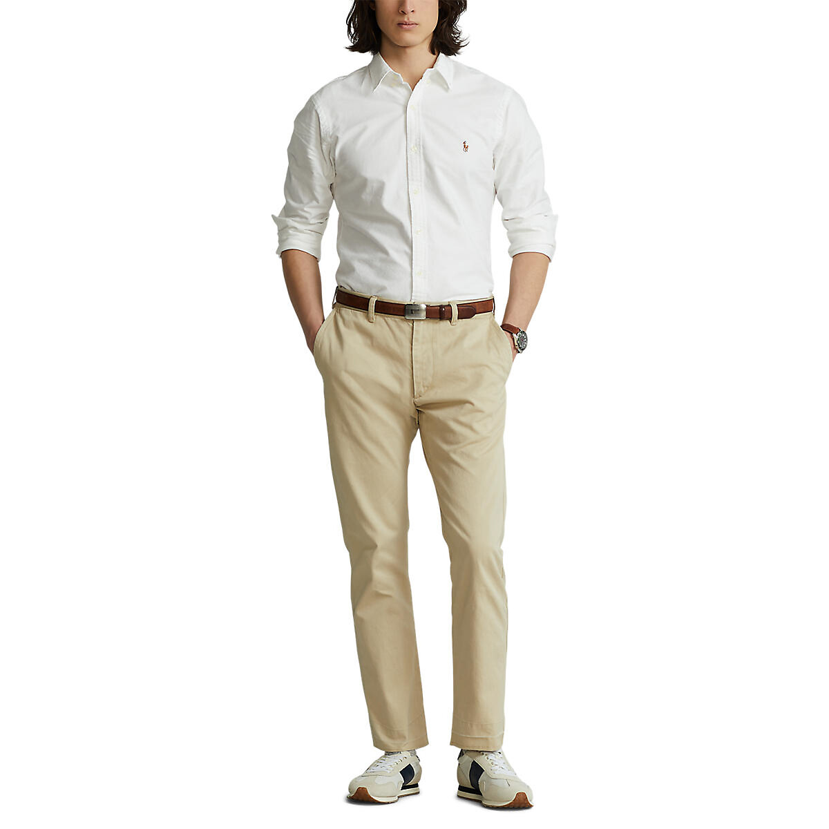 Chemise Oxford Slim Fit blanc, POLO RALPH LAUREN
