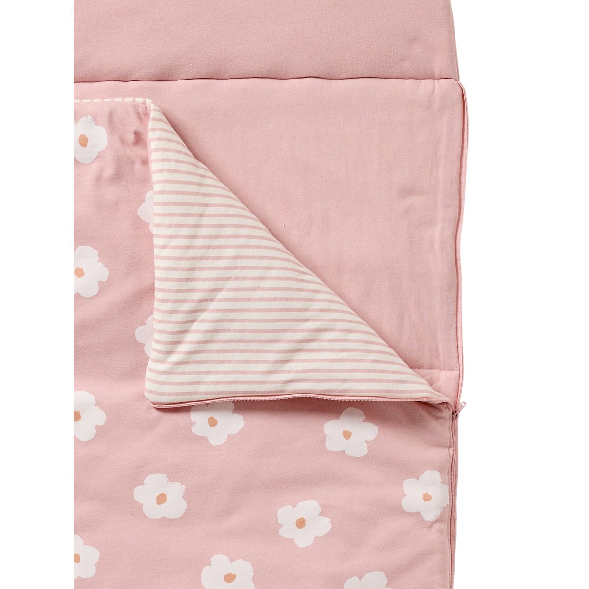 Sac de couchage FLEURS CHAT rose imprimé, VERTBAUDET