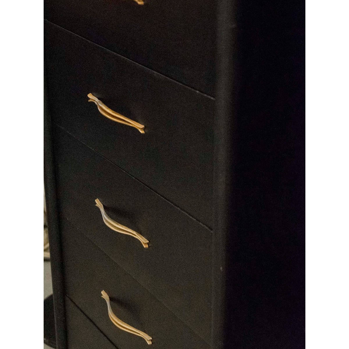 Commode chiffonnier noir au style Art Déco Olga N°681 - Bon état noir, DEBONGOUT