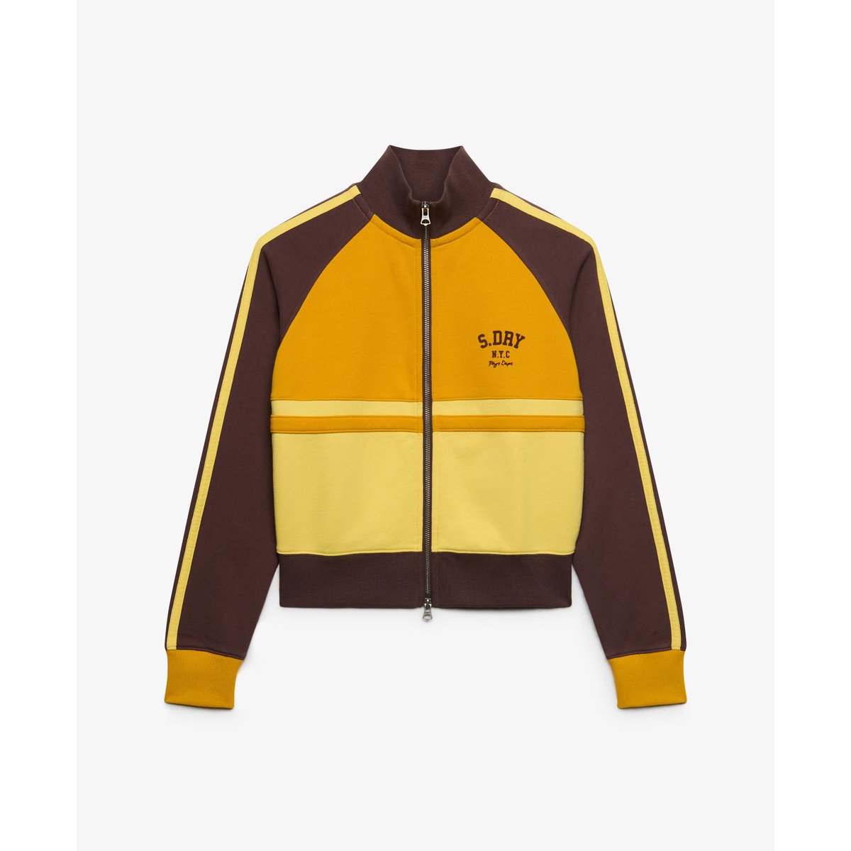 Veste de Survêtement Cult Coupe Décontractée brun café/jaune côtier, SUPERDRY