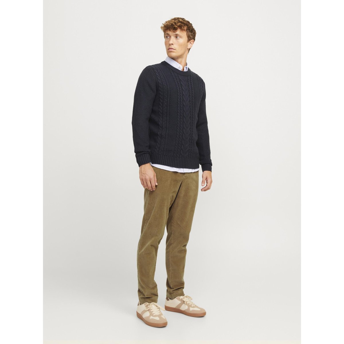 Pantalon chino en corduroy beige, JACK & JONES