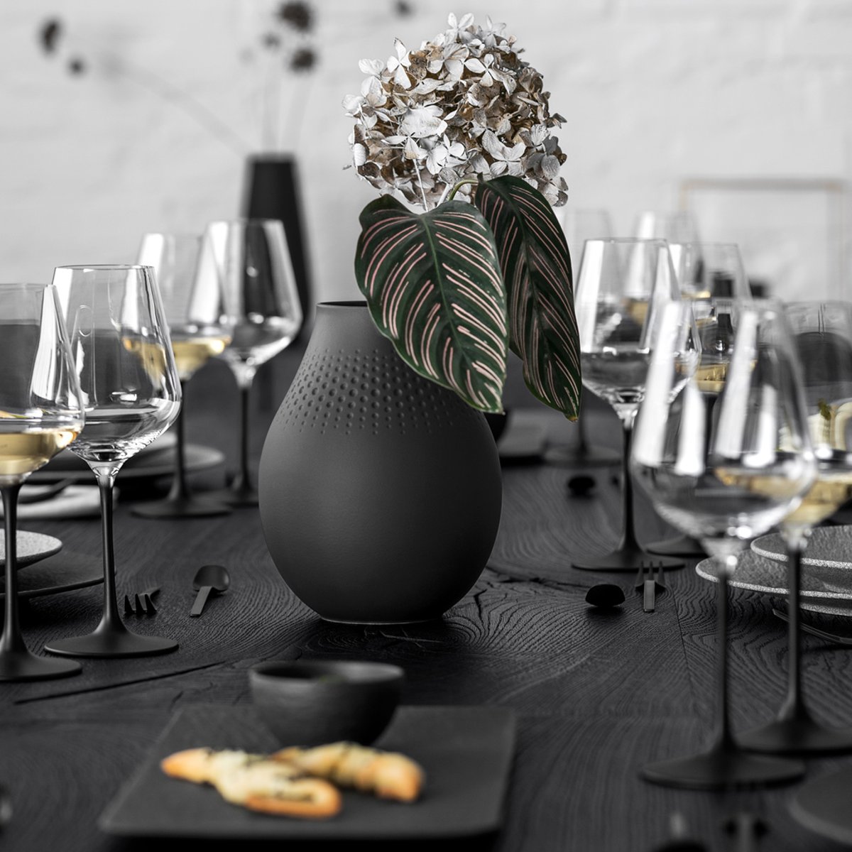 Vase Perle MANUFACTURE noir, VILLEROY & BOCH